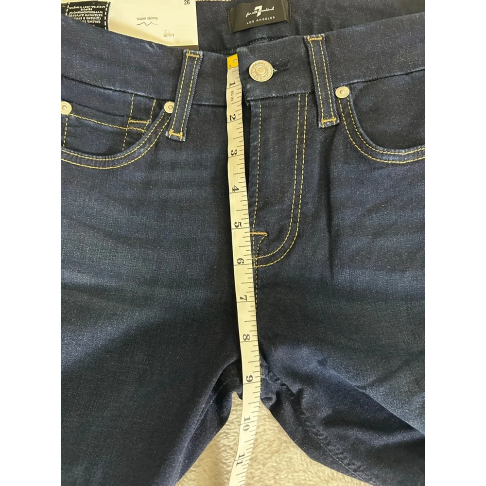 7 For All Mankind Ankle Skinny Slim Illusion Luxe Jeans Size 26 NWT